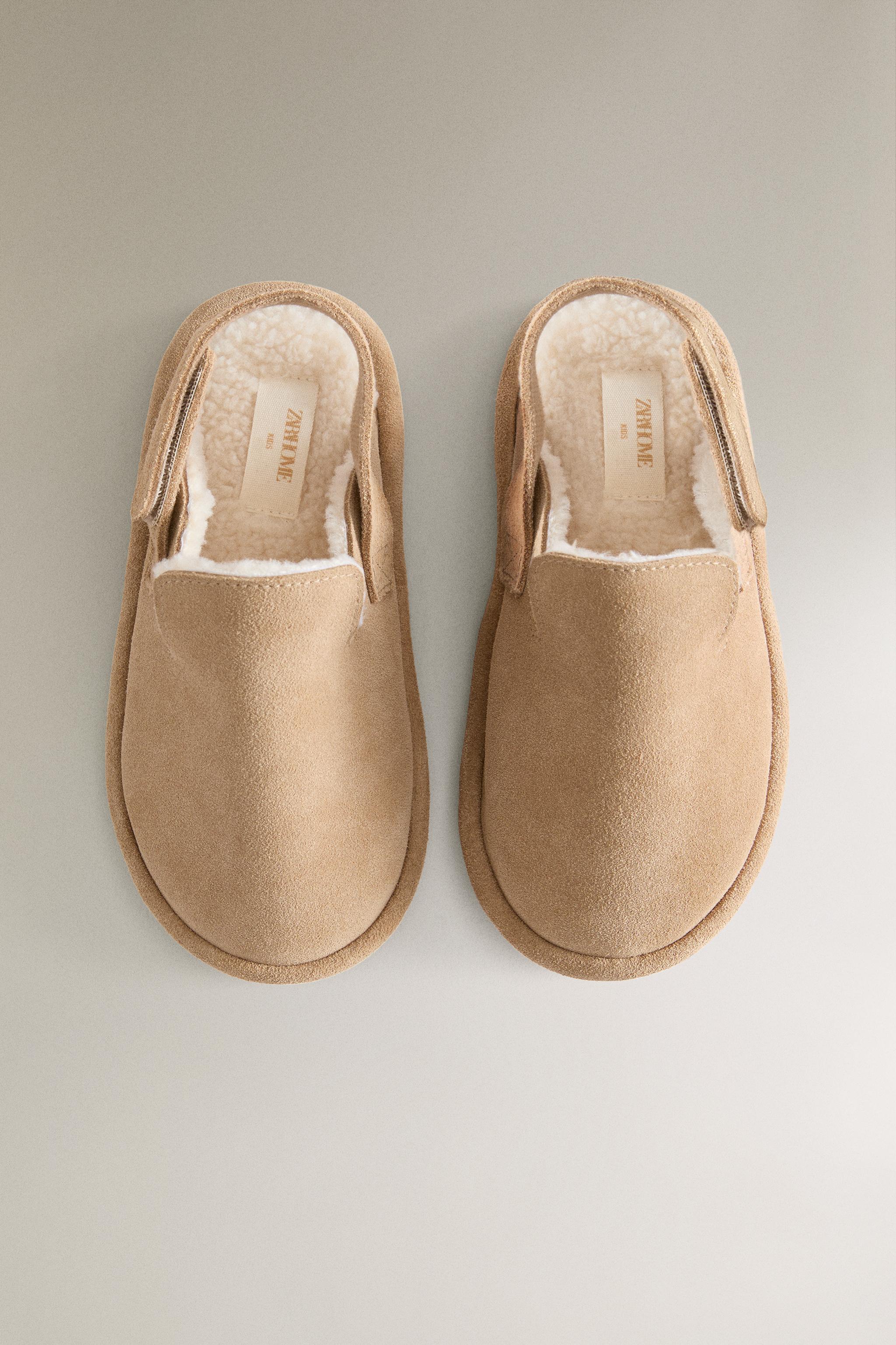 CHILDREN'S WARM LEATHER CLOGS